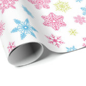 Weihnachtsfeiertag Snowflake Muster Geschenkpapier (Rolleneckpunkt)
