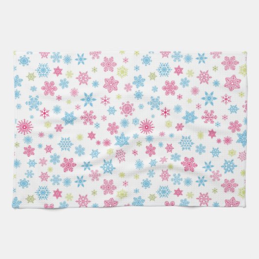 Weihnachtsfeiertag Snowflake Muster Geschirrtuch (Horizontal)