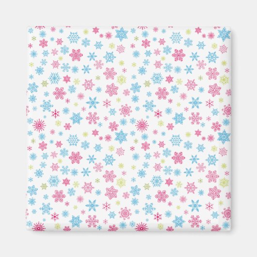 Weihnachtsfeiertag Snowflake Muster Magnet (Vorne)