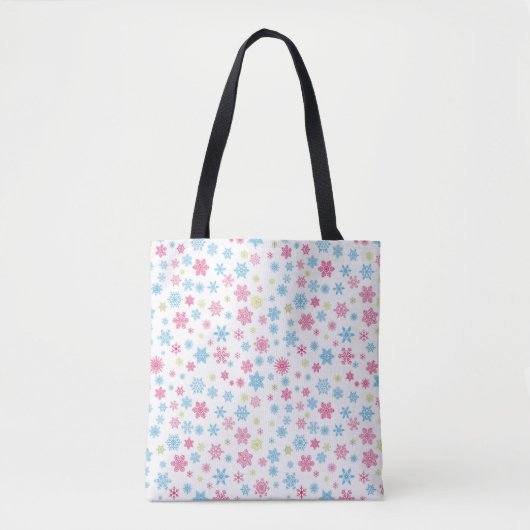 Weihnachtsfeiertag Snowflake Muster Tasche (Vorderseite)
