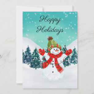 Weihnachtsfeiertag Snowman Happy Holidays Card