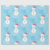 Weihnachtsfeiertag Snowman Pattern Geschenkpapier (Flach)