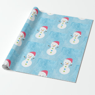 Weihnachtsfeiertag Snowman Pattern Geschenkpapier