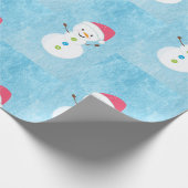 Weihnachtsfeiertag Snowman Pattern Geschenkpapier (Ecke)