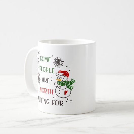 Weihnachtsfeiertag Snowman Tasse (Vorderseite Links)