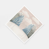 Weihnachtsfeiertag | Snowy Winter Woodland Serviette (Ecke)