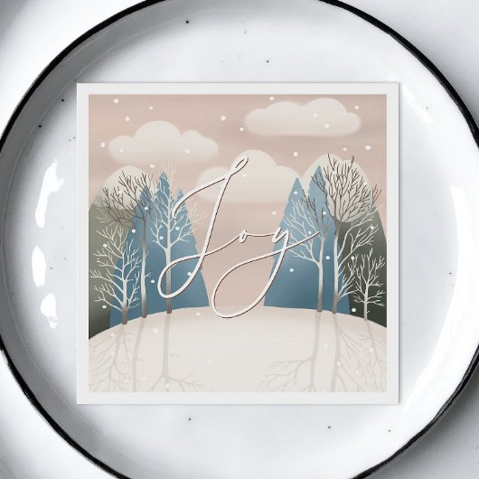 Weihnachtsfeiertag | Snowy Winter Woodland Serviette