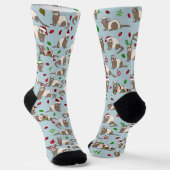 Weihnachtsfeiertag Socken (Gewinkelt)