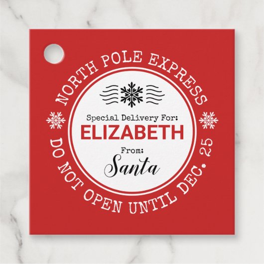 Weihnachtsfeiertag - Sonderausstellung "Santa Nort Geschenkanhänger (Vorderseite)