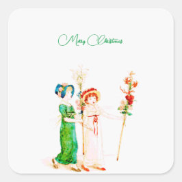 Weihnachtsfeiertag Sonderpräsente Tags Quadratischer Aufkleber