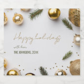 Weihnachtsfeiertag Sparkling Weinkarte Schaumweinetikett (Einzelnes Label)