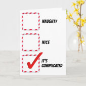Weihnachtsfeiertag Spaß Naughty oder Nice Karo Box Karte (Gelbe Blume)