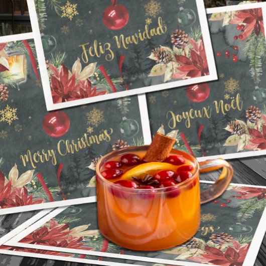 Weihnachtsfeiertag Splendor Feliz Navidad Serviette