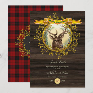 Weihnachtsfeiertag STAG Party Buffalo Kariertes Er Einladung
