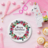 Weihnachtsfeiertag Strumpf Blumenkranz Pappteller (Party)