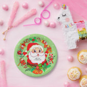 Weihnachtsfeiertag Strumpf Cane Present Holly 7" Pappteller (Party)