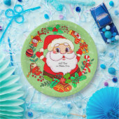 Weihnachtsfeiertag Strumpf Cane Present Holly 9" Pappteller (Party)