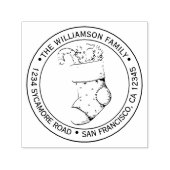 Weihnachtsfeiertag Strumpf Rücksendeadresse Permastempel (Design)