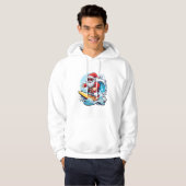 Weihnachtsfeiertag Surfen Weihnachtswaves Hoodie (Vorne ganz)