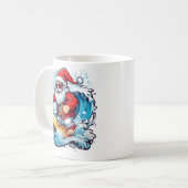 Weihnachtsfeiertag Surfen Weihnachtswaves Kaffeetasse (Vorderseite Links)
