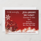 Weihnachtsfeiertag Süß 16 Geburtstag Einladung (Vorderseite)