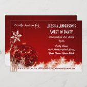 Weihnachtsfeiertag Süß 16 Geburtstag Einladung (Vorne/Hinten)