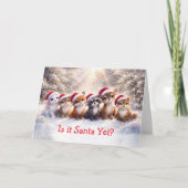 Weihnachtsfeiertag Süße Waldtiere Karte (Vorderseite)