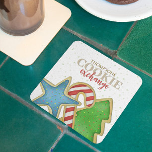 Weihnachtsfeiertag Süße Whimsical Keksausstecher S Rechteckiger Pappuntersetzer