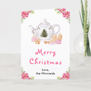 Weihnachtsfeiertag Tee Pink Frohe Weihnachten