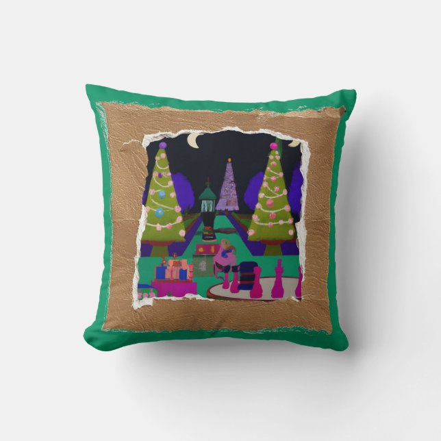 Weihnachtsfeiertag Thema Collage Kissen (Vorderseite)