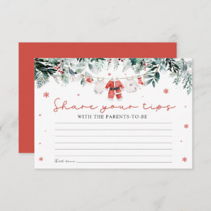 Weihnachtsfeiertag Tipp Jar Baby Shower Game Begleitkarte