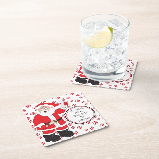 Weihnachtsfeiertag Toast Rechteckiger Pappuntersetzer (Vor Ort)