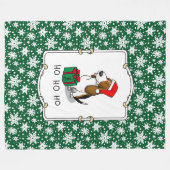 Weihnachtsfeiertag (Tribfarbe 1) Niedlich Fleecedecke (Vorderseite (Horizontal))