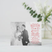 Weihnachtsfeiertag Typografie Foto Postkarte (Stehend Vorderseite)