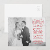 Weihnachtsfeiertag Typografie Foto Postkarte (Vorne/Hinten)