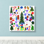Weihnachtsfeiertag - überwundenes Bild von Canvas Leinwanddruck (Insitu (Holzboden))