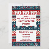 Weihnachtsfeiertag Ugly Sweater Party Einladung (Vorderseite)