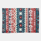 Weihnachtsfeiertag Ugly Sweater Party Geschirrtuch (Horizontal)