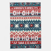 Weihnachtsfeiertag Ugly Sweater Party Geschirrtuch (Vertikal)