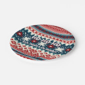 Weihnachtsfeiertag Ugly Sweater Party Pappteller (Schrägansicht)