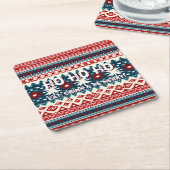 Weihnachtsfeiertag Ugly Sweater Party Rechteckiger Pappuntersetzer (angewinkelt)