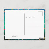 Weihnachtsfeiertag und Frau Claus Biracial Postkarte (Rückseite)