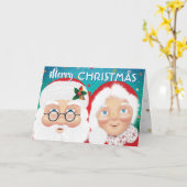 Weihnachtsfeiertag und Frau Claus Karte (Gelbe Blume)