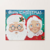 Weihnachtsfeiertag und Frau Claus Puzzle (Horizontal)