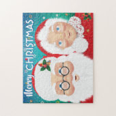 Weihnachtsfeiertag und Frau Claus Puzzle (Vertikal)