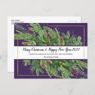 Weihnachtsfeiertag und Neues Jahr 2022 Postkarte