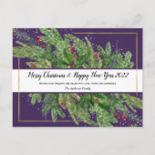 Weihnachtsfeiertag und Neues Jahr 2022 Postkarte (Vorderseite)