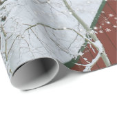 Weihnachtsfeiertag und sein Rentier fliegen groß Geschenkpapier (Rolleneckpunkt)