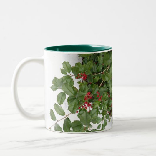 Weihnachtsfeiertag und Weihnachtsfeiertag in Berli Zweifarbige Tasse (Links)