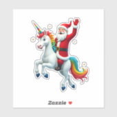 Weihnachtsfeiertag - Unicorn Aufkleber (Blatt)
